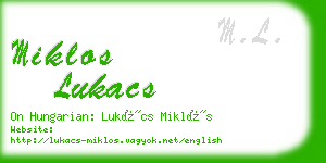 miklos lukacs business card